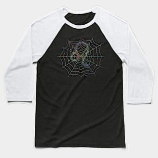 Rainbow Spiderweb Leo Baseball T-Shirt